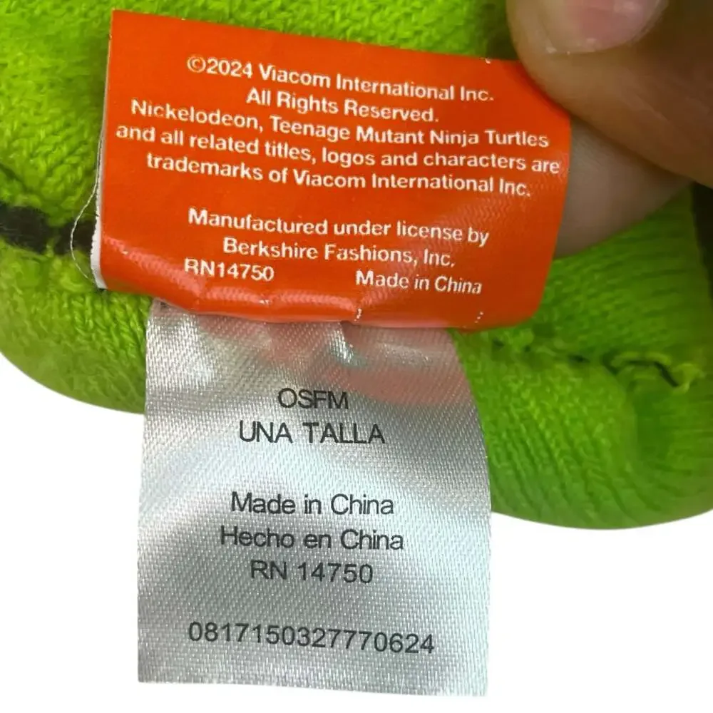Teenage Mutant Ninja Turtles Pom Beanie Hat OSFM Nickelodeon 2024